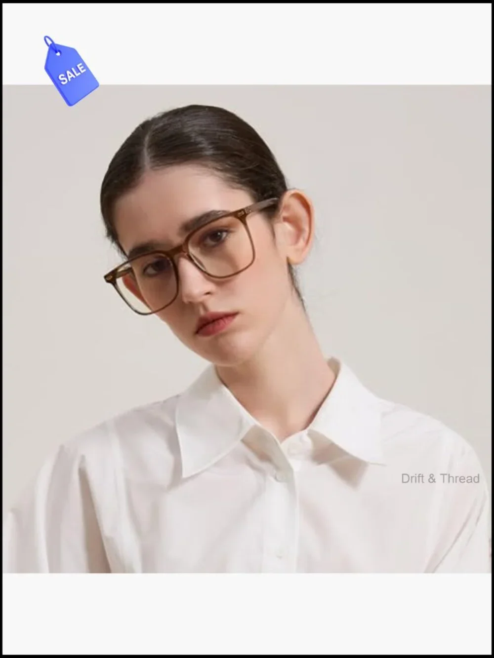 Oversized Square Anti-Fatigue Blue Light Blocking Glasses for Women Men